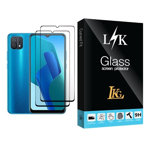 محافظ صفحه نمایش ال کا جی مدل LK Glass MIX002 مناسب برای گوشی موبایل اوپو A16K بسته دو عددی