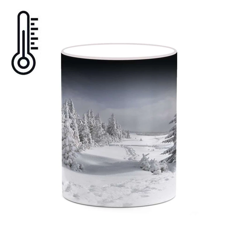 ماگ حرارتی کاکتی مدل منظره برفی کد mgh18500