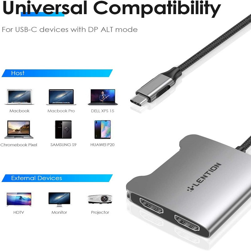 مبدل USB-C به HDMI/HDMI لنشن مدل CF53 1
