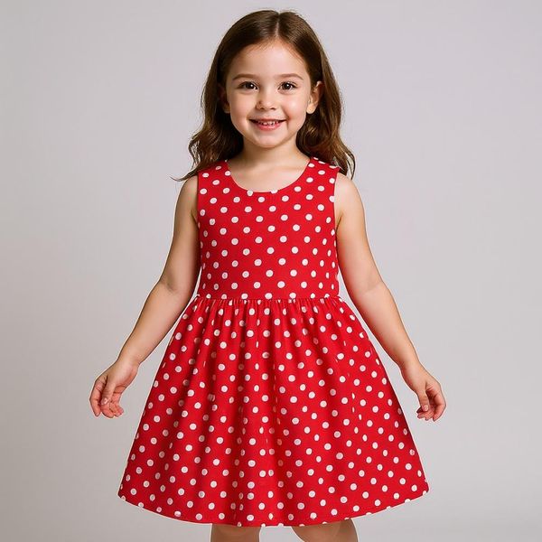 پیراهن دخترانه مدل خالدار