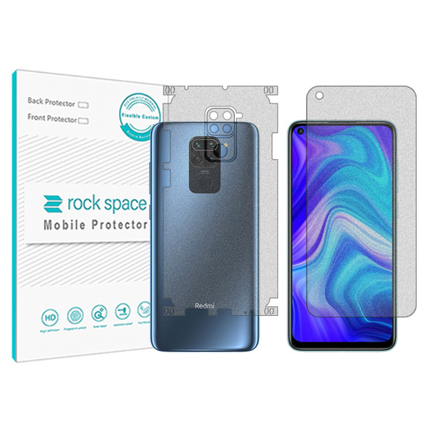 محافظ صفحه نمایش مات راک اسپیس مدل HyMTT مناسب برای گوشی موبایل شیائومی  Redmi Note 9 (Overseas) به همراه محافظ پشت