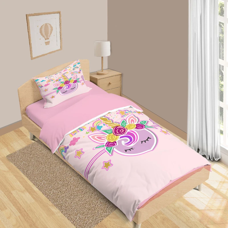 سرویس روتختی 1 نفر 5 تکه نوپه هوم مدل یونیکورن T6348