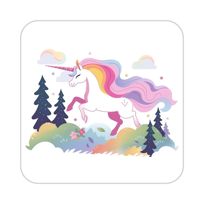 زیر لیوانی کاکتی طرح اسب تک شاخ و یونیکورن مدل mp32271