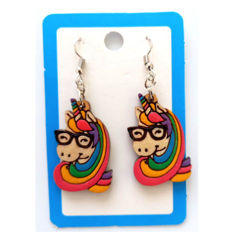 گوشواره دخترانه مدل اسب عینکی