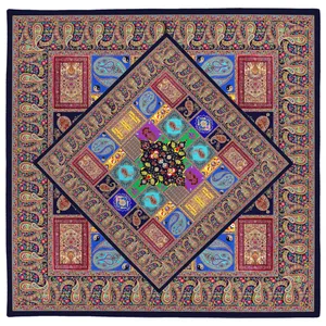 جانماز ترمه مدل سنتی دورو طرح دار کد 9275