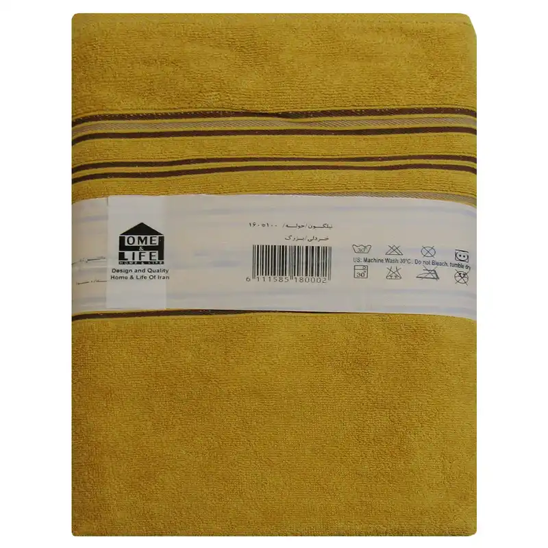 حوله حمام هوم اند لایف مدل نیلگون کد 180002 سایز 160x100 سانتی متر