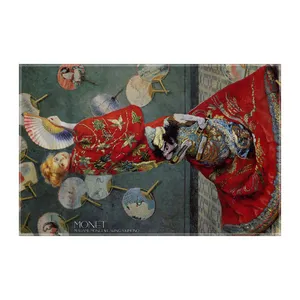 کاغذ کادو ترمه طراحان ایده مدل خانم مونه با لباس کیمونو از مونه کد art0172 سایز 57x37 سانتی متر