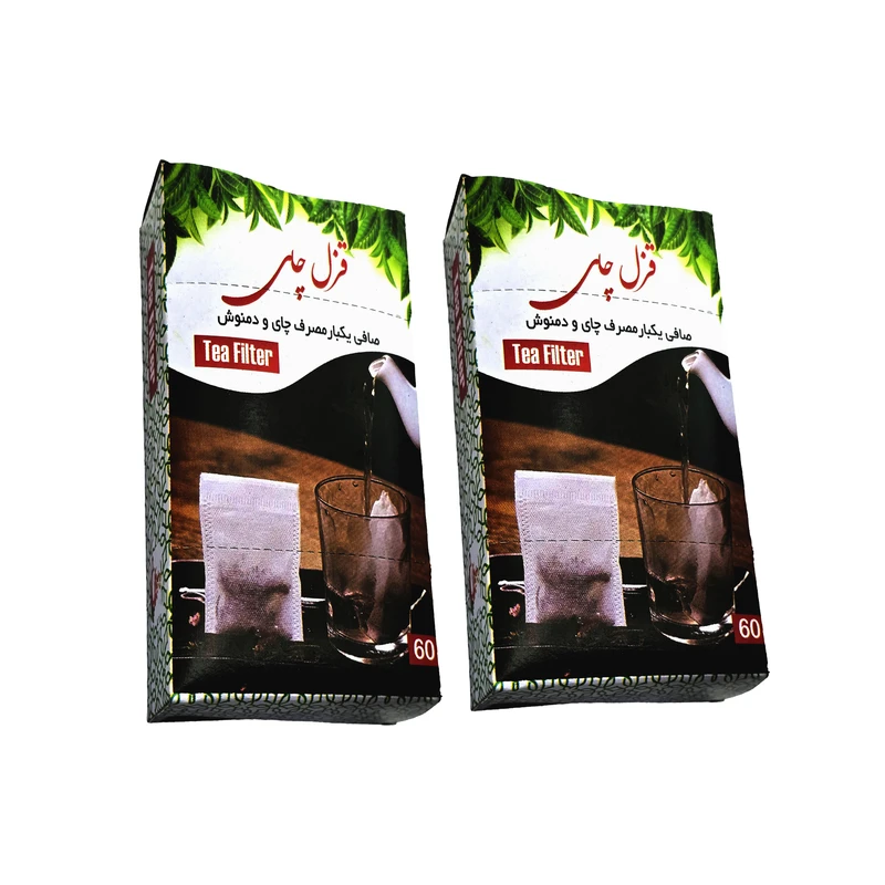 فیلتر چای مدل قزل - G2 - دو - بسته 60 عددی