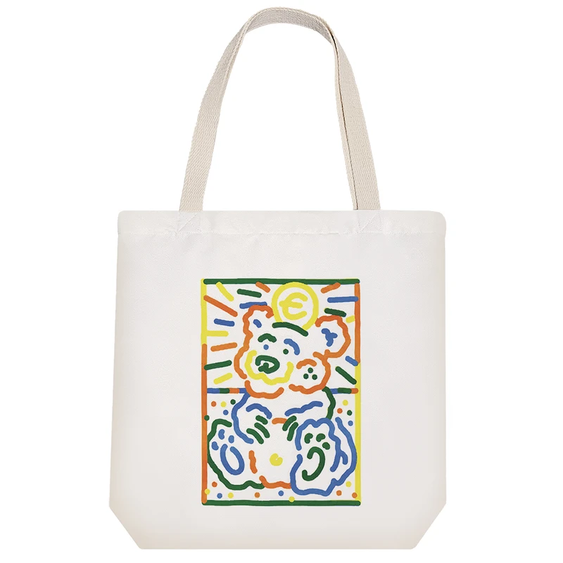 ساک خرید پارچه ای خندالو طرح خرس کودک مدل توت بگ کد 7022