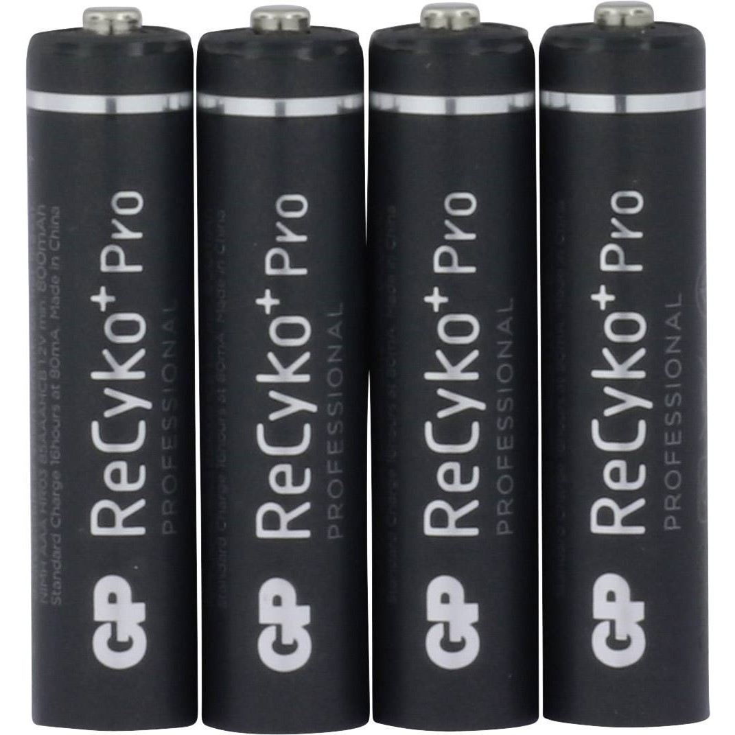 باتری نیم قلمی قابل شارژ جی پی مدل ReCyko + Pro بسته 4 عددی