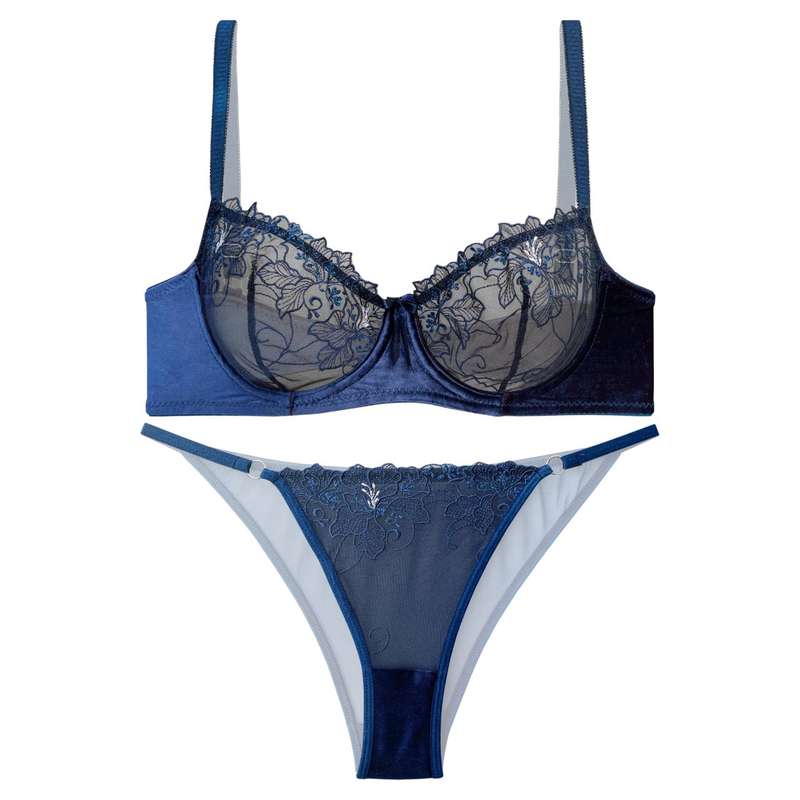 ست شورت و سوتین زنانه نوشه پوش مدل 850 رنگ سرمه‌ای