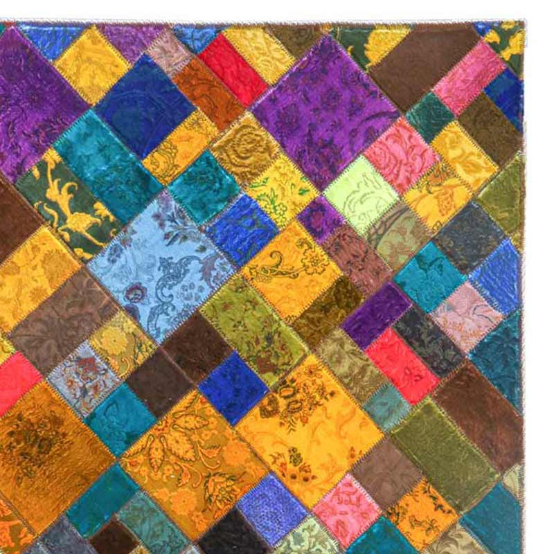 فرش پارچه ای مدل چهل تکه کد 110