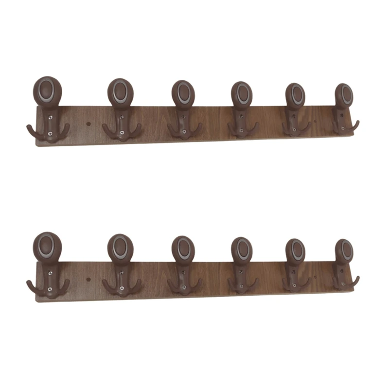 آویز لباس مدل دیواری بهساز شش شاخه بسته دو عددی