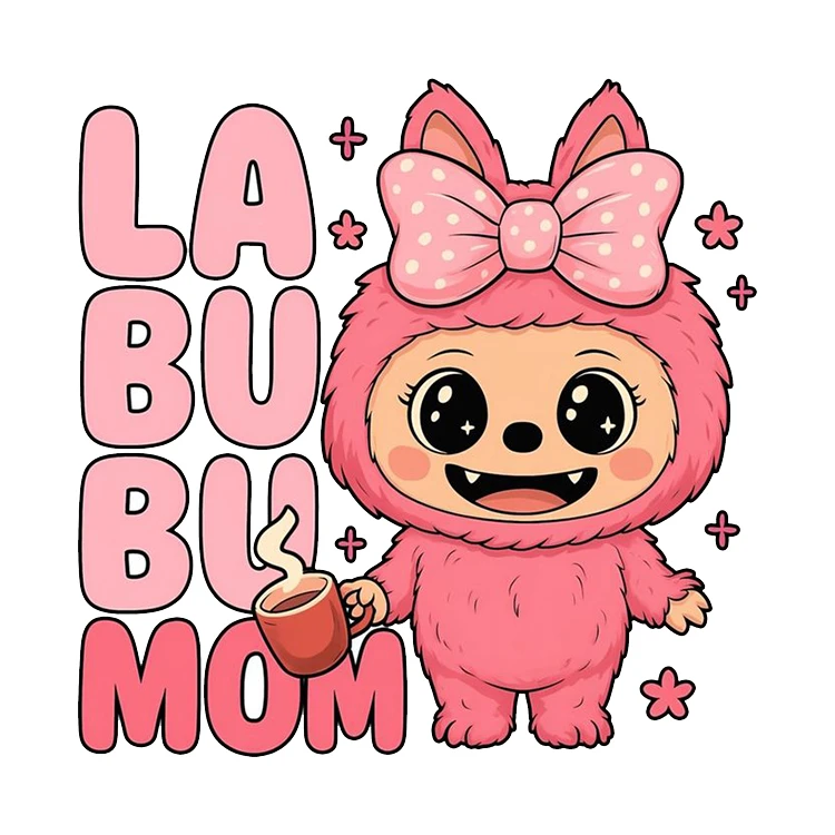 استیکر پارچه و لباس پاد آفرین مدل لبوبو دخترانه کد 7