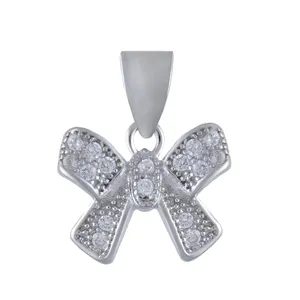  آویز گردنبند نقره زنانه بازرگانی میلادی مدل پاپیون کد PKR_007