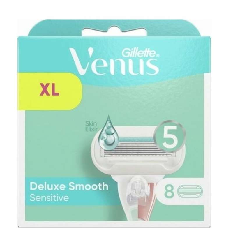 تیغ یدک ژیلت مدل Venus Deluxe Smooth Sensetive بسته 8 عددی