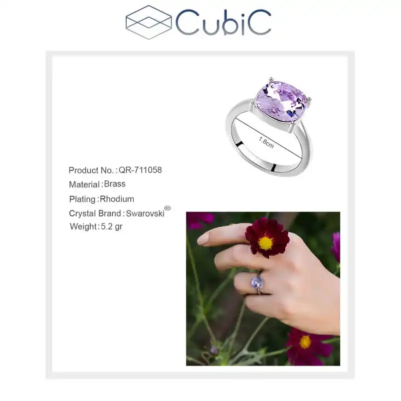 انگشتر زنانه کوبیک مدل QR-711058