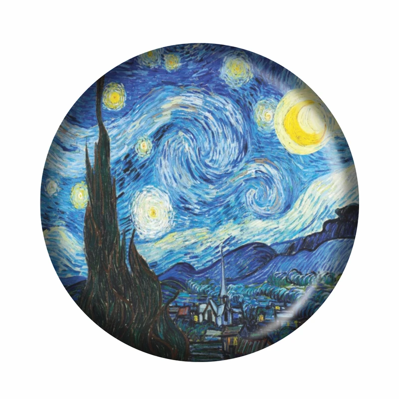 مگنت مدل آسک گراف پیکسل آهنربایی طرح شب پرستاره اثر ون گوک