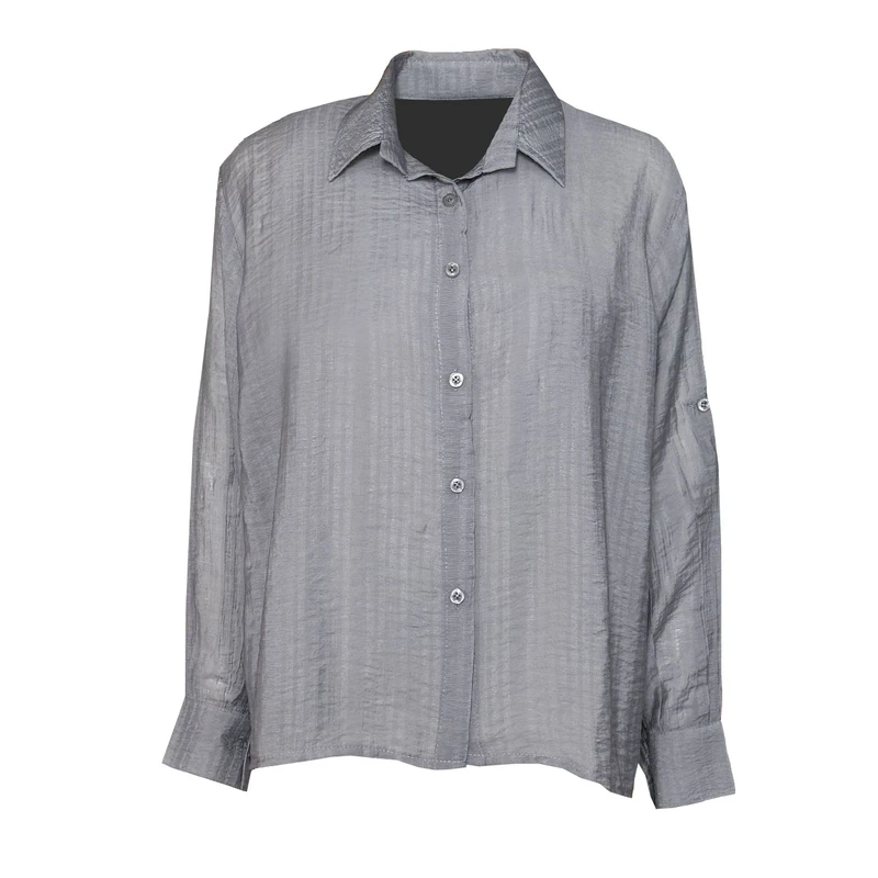 شومیز آستین بلند یقه برگردان زنانه مدل 6097