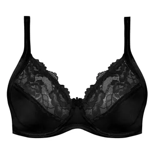 سوتین زنانه پانیذ مدل فنردار گیپور گلدار کد 66308