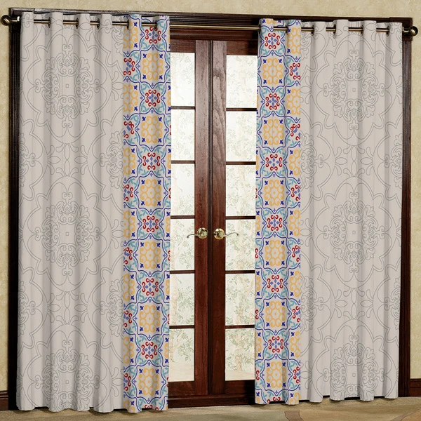 پرده مدل رنگی هازان پانچی کد 1 سایز 280x140 سانتی متر