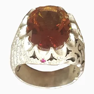 انگشتر نقره مردانه مدل سنگ الکساندریت کد P350