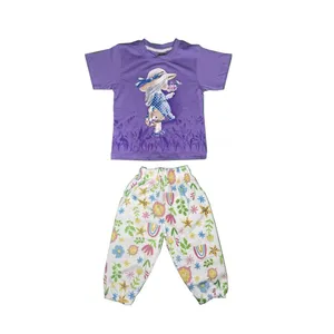 ست تی شرت و شلوار دخترانه مدل عروسکی