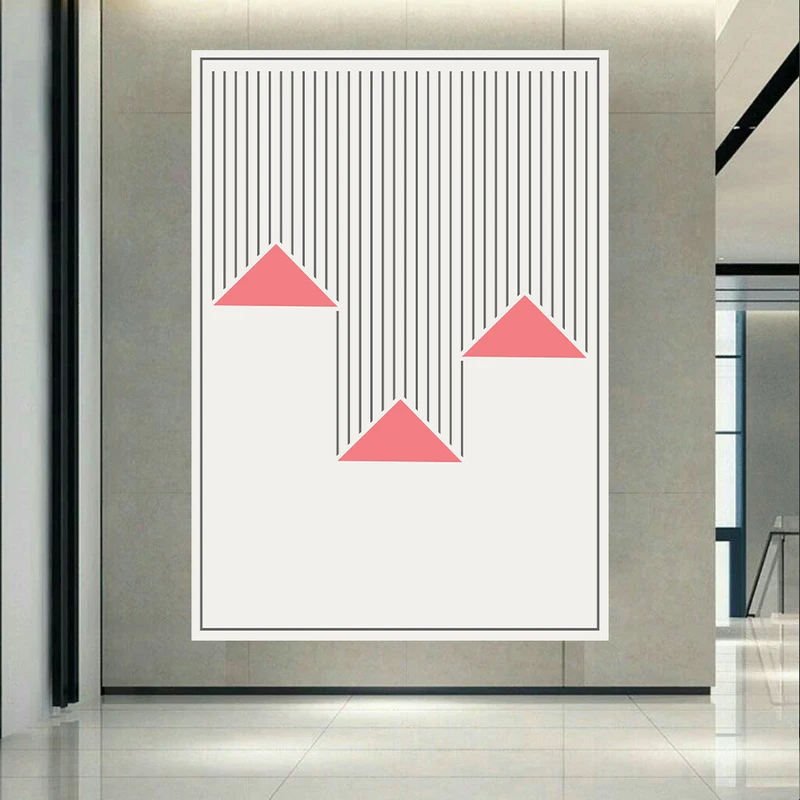 تابلو بوم طرح مخمل مینیمال هندسی1 کد AR303027