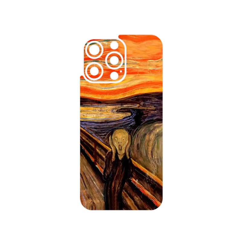 برچسب پوششی ماهوت مدل The Scream of Munch مناسب برای گوشی موبایل اپل iPhone 15 Pro Max