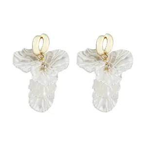 گوشواره میخی دخترانه مدل برگ کریستالی