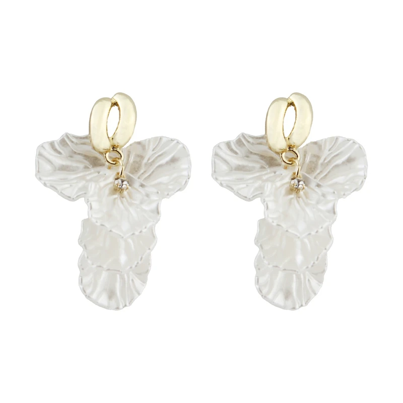 گوشواره میخی دخترانه مدل برگ کریستالی