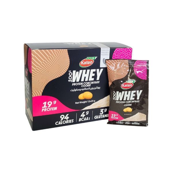 پودر پروتئین وی با طعم بیسکوئیت کاله پرو - 25 گرم بسته 12 عددی