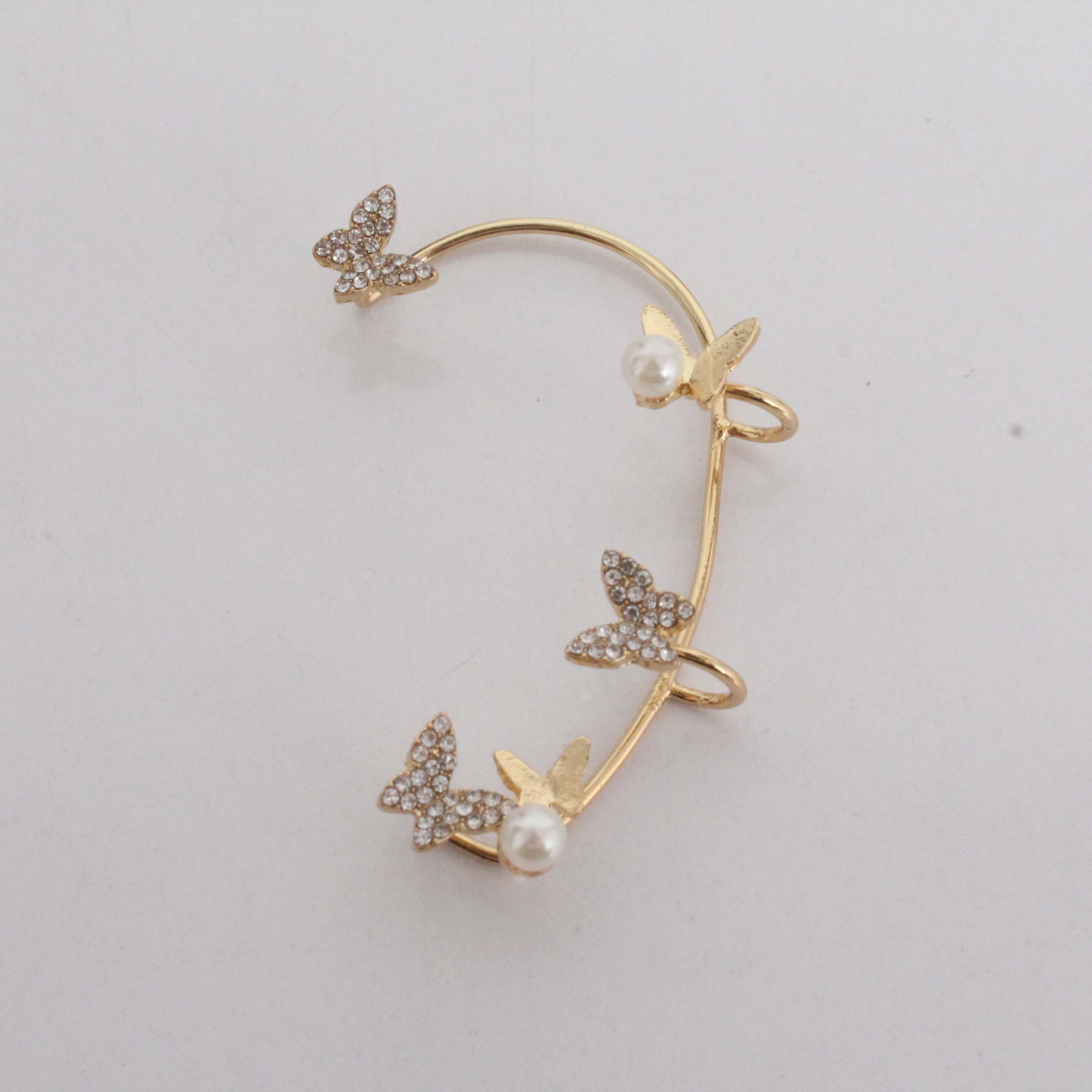 گوشواره زنانه مدل ایرکاف لاله گوش طرح پروانه کد 01