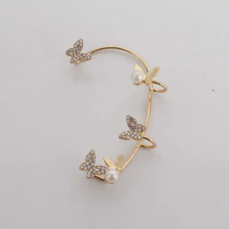 گوشواره زنانه مدل ایرکاف لاله گوش طرح پروانه کد 01