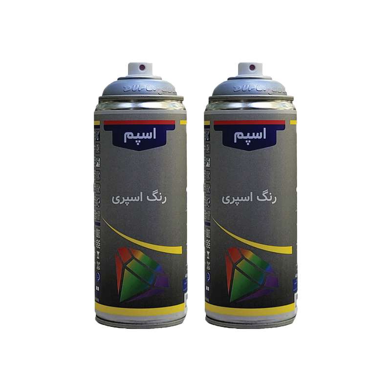 اسپری رنگ نقره ای اسپم مدل SILVER حجم 300 میلی لیتر مجموعه 2 عددی