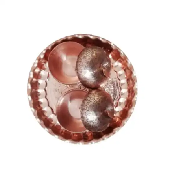 ست 3 تکه دیس و قندان مسی مدل سیب