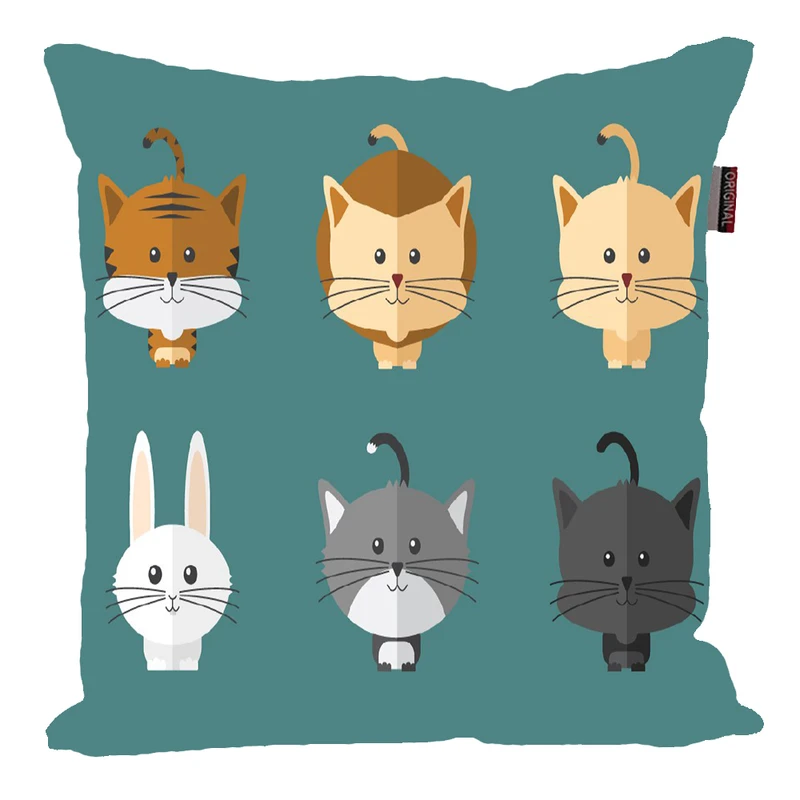 کوسن ناریکو مدل فانتری طرح گربه کد 01128