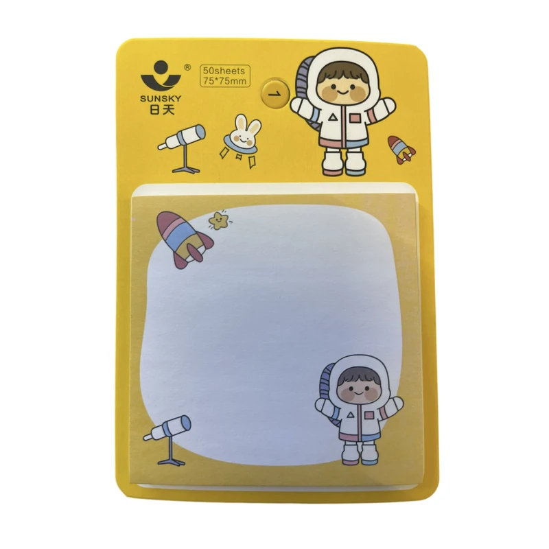 کاغذ چسب دار مدل فانتزی طرح فضانورد زرد