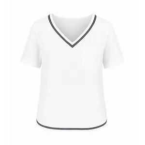 بلوز آستین کوتاه یقه هفت زنانه مدل آیسان کد ۹۹