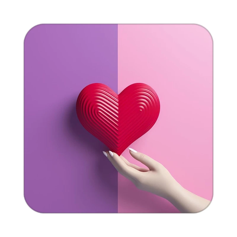 زیر لیوانی کاکتی طرح عاشقانه مدل mp38213