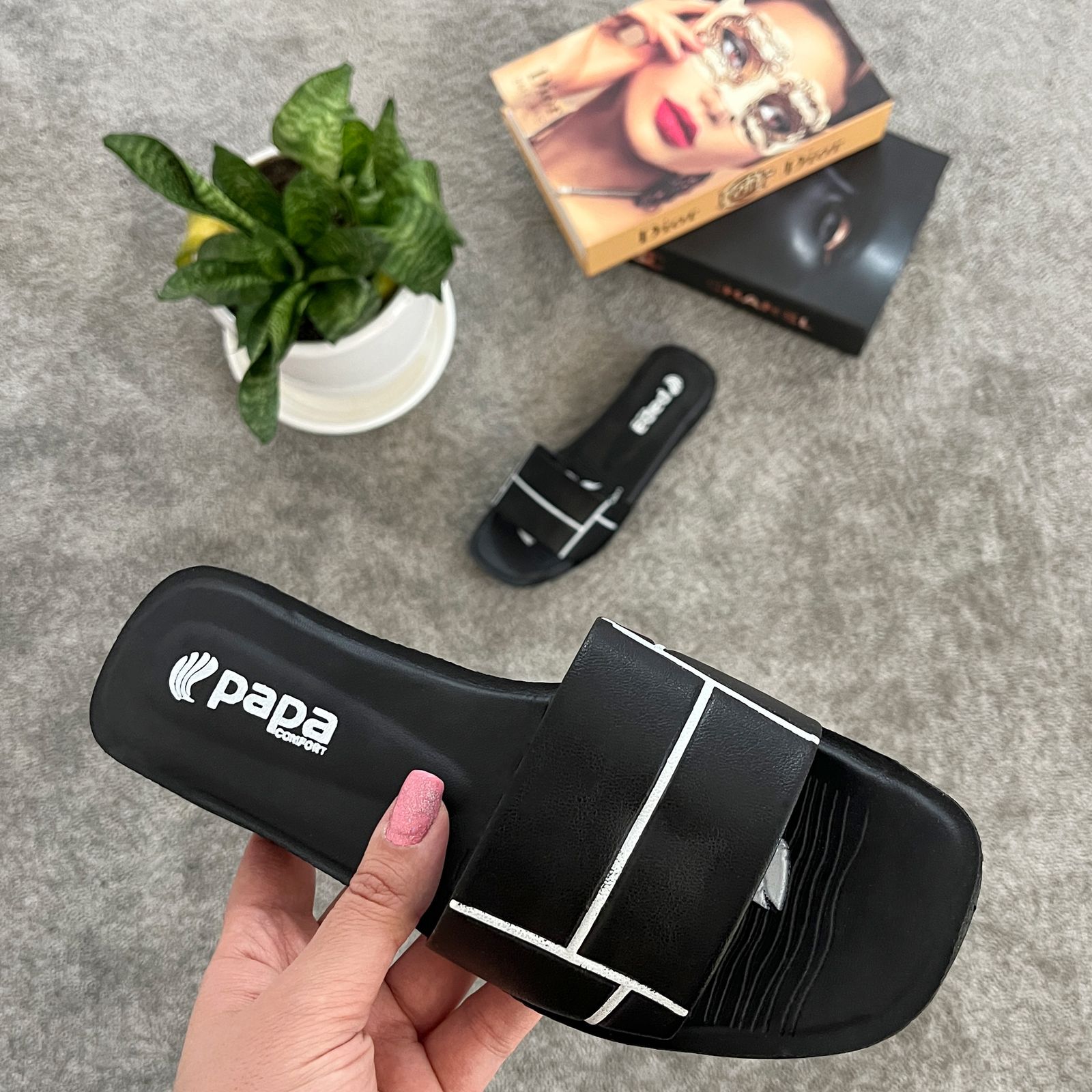 دمپایی زنانه پاپا مدل BK.2783 - - 4