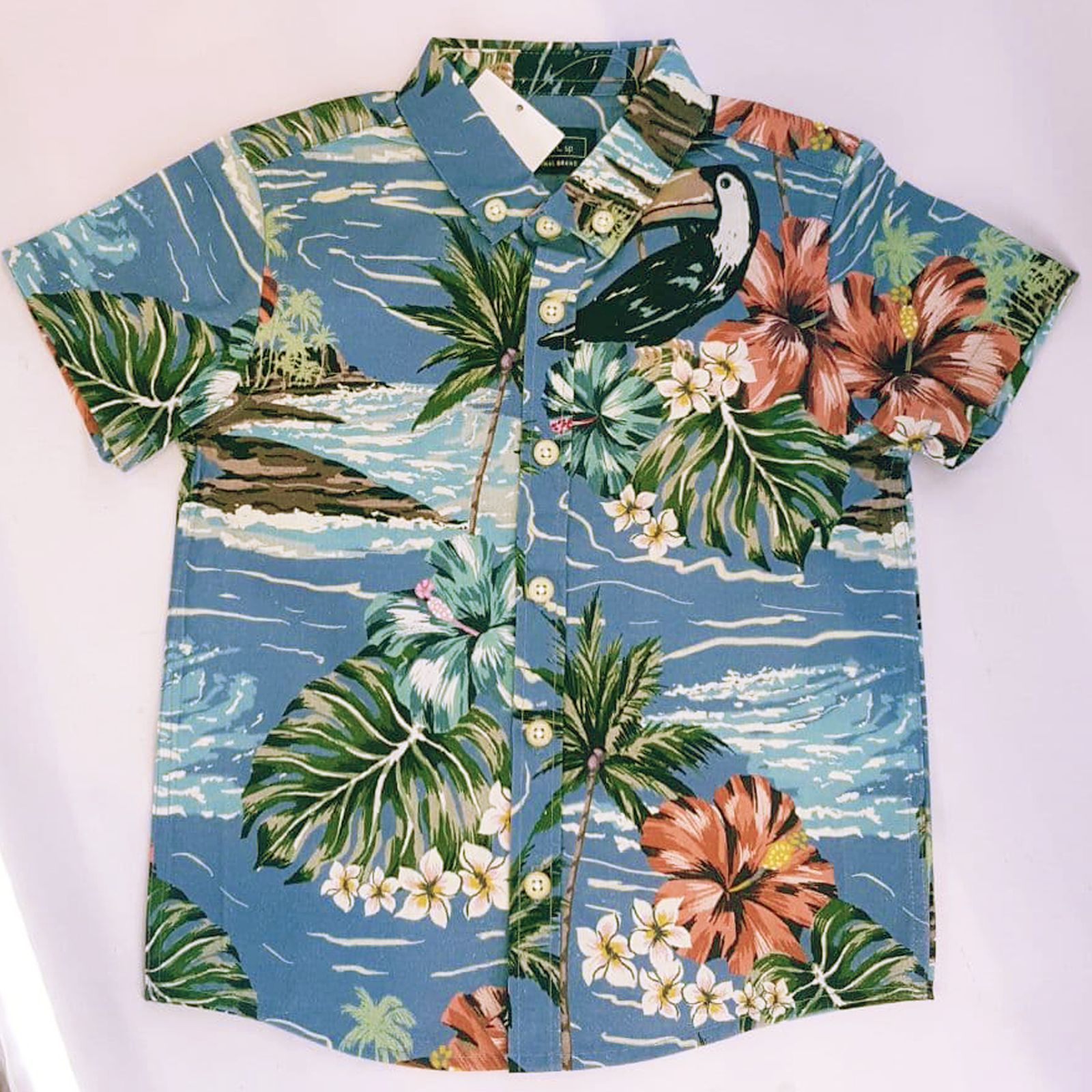پیراهن پسرانه نکست مدل Hawaiian-HZ-943 -  - 2
