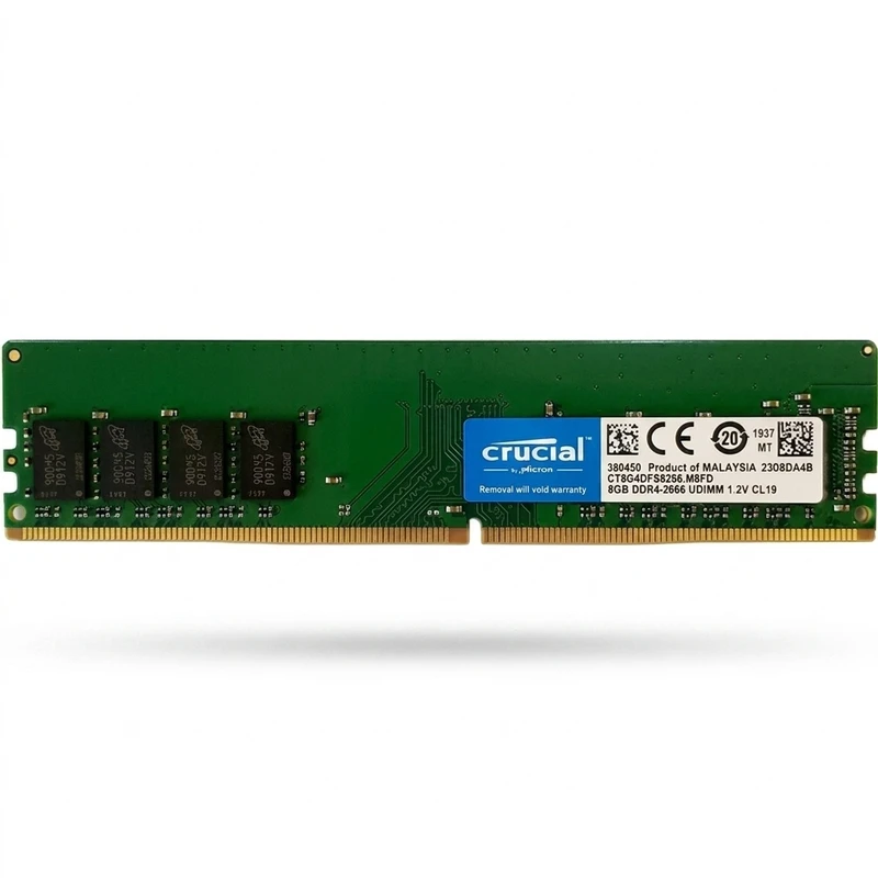 رم دسکتاپ ddr4 تک کاناله 2666 مگاهرتز cl19 کروشیال ظرفیت 8 گیگابایت