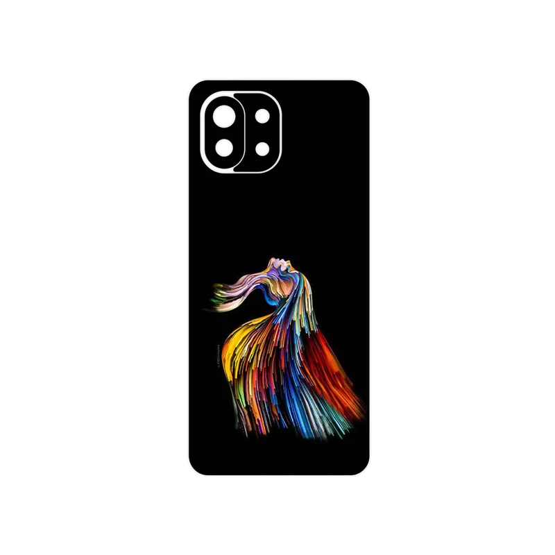 برچسب پوششی ماهوت مدل Rainbow Hair Digital Art مناسب برای گوشی موبایل شیائومی MI 11 LITE