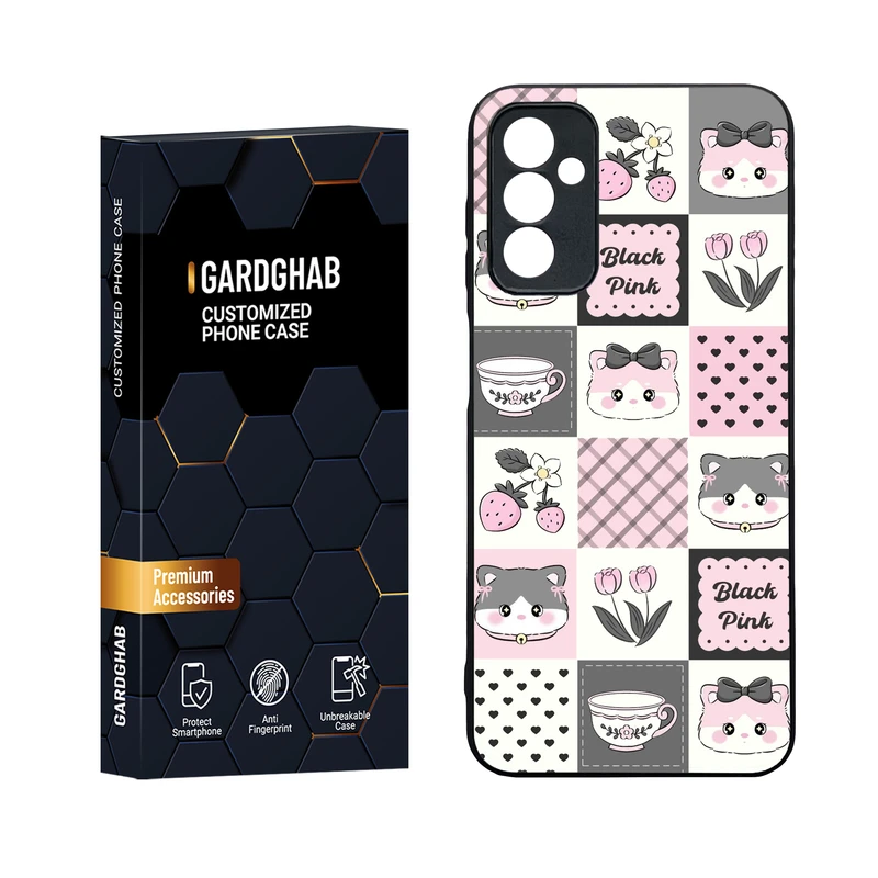 کاور گارد قاب مدل دورژله ای پشت گلس دخترانه مناسب برای گوشی موبایل سامسونگ Galaxy M13 4G