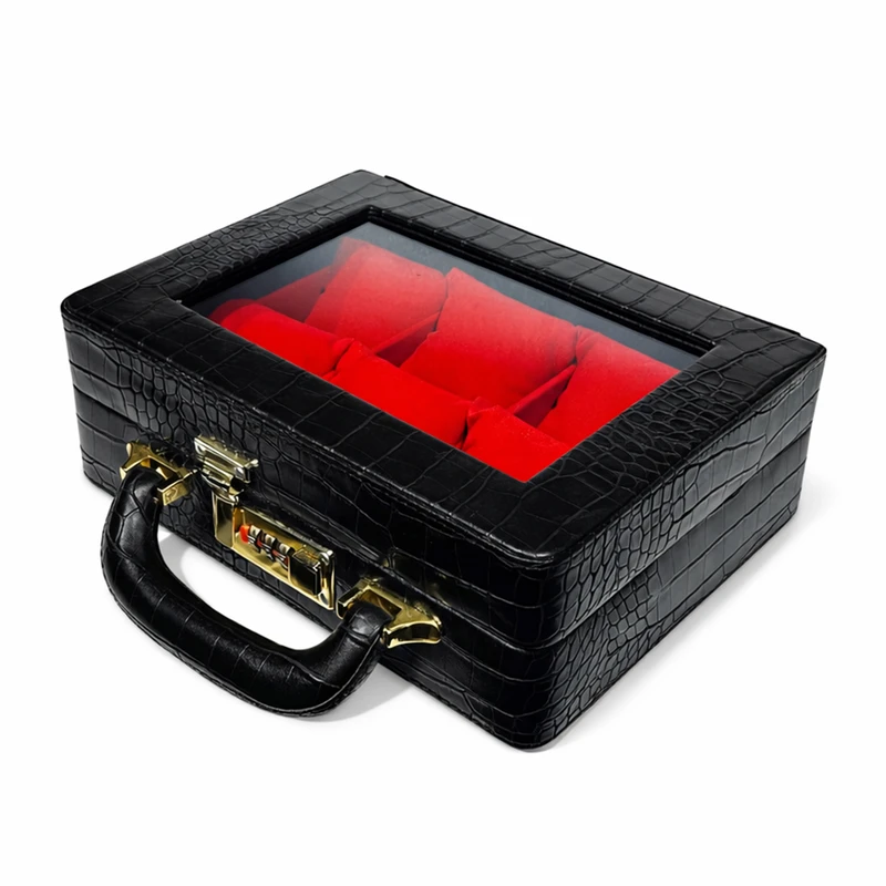 جعبه ساعت مدل 6 خانه چرمی کد TW-24811