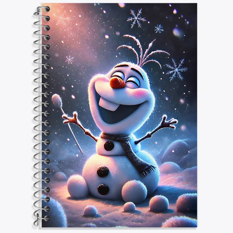 دفتر زبان 50 برگ خندالو مدل دو خط طرح الاف السا و آنا فروزن کد F8093