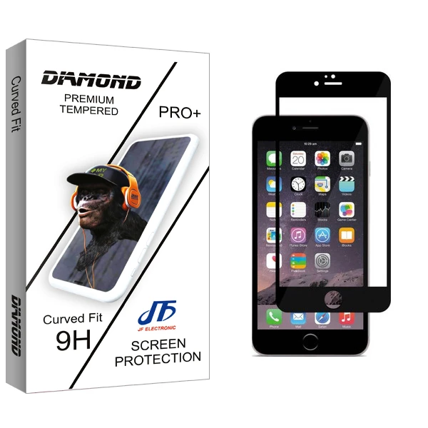 محافظ صفحه نمایش شیشه ای جی اف مدل Diamond glass مناسب برای گوشی موبایل اپل iphone 6/6s