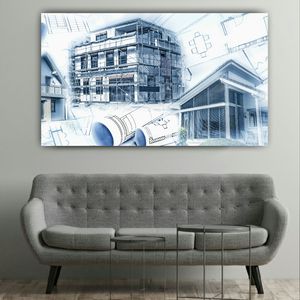 تابلو شاسی طرح مدرن مهندس ساختمان کدBL155