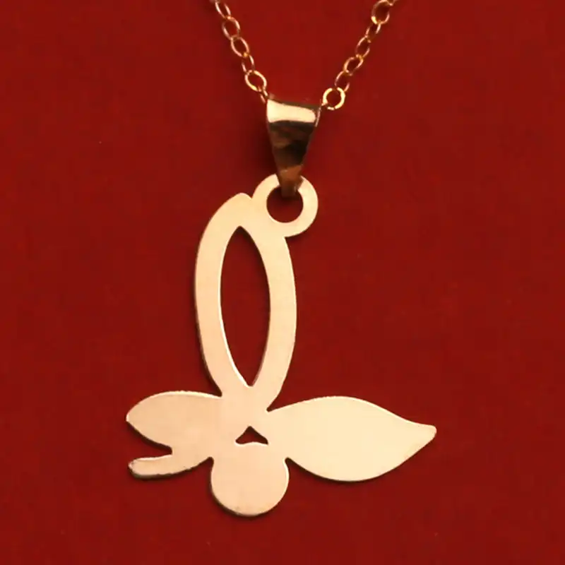 گردنبند طلا 18 عیار زنانه الن نار مدل پروانه ELN010401644